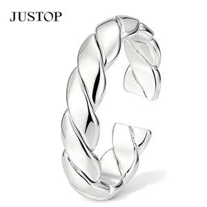 JUSTOP 925 Silver Plated <b>Plain</b> Band <b>Ring</b> Classic Unisex Wedding Jewelry Fashion <b>Rings</b> - Product Image 5