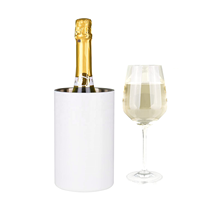 Seau à glace pour vin et boissons en acier inoxydable, refroidisseur à champagne, accessoires de vin parfaits, 750 ml, seau à glace pour une seule bouteille