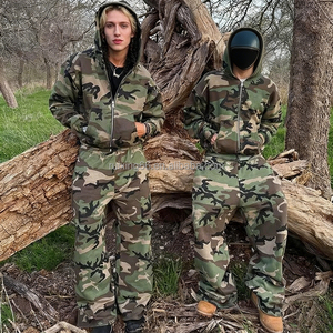 Tuta Sportiva da Uomo Traspirante in Pile, Stile Street, Camouflage Digitale 3D, 420GSM, Personalizzabile - Product Image 1