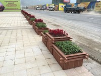 Jardinières en Bois-Plastique Résistantes à la Corrosion, Biodégradables, Respirantes, Économes en Eau, Résistantes à la Sécheresse pour Jardinage Domestique