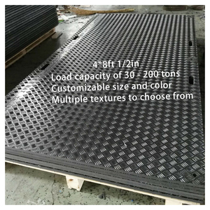 Nhiệm vụ nặng nề 4x8 uhmwpe HDPE tạm thời xây dựng đường Thảm máy xúc có thể truy cập mặt đất bảo vệ có thể tái chế PE CNC cắt - Product Image 5