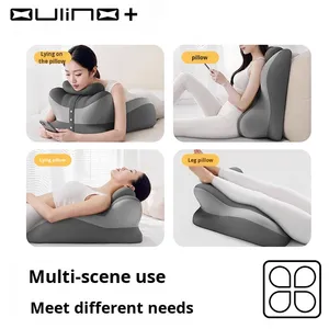 <span class=keywords><strong>Coussin</strong></span> <span class=keywords><strong>de</strong></span> lit incurvé en soie <span class=keywords><strong>de</strong></span> lait, couleur unie, pour femmes enceintes, décompression et soutien multifonctionnel des jambes - Product Image 3
