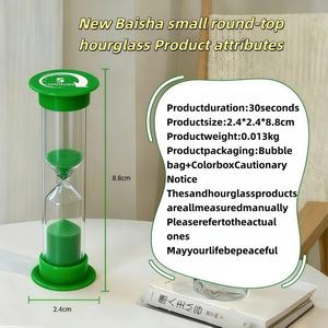 Vente en gros d'usine, minuteur <span class=keywords><strong>sablier</strong></span> moderne personnalisé, nouveau, <span class=keywords><strong>petit</strong></span>, 30 secondes, 1/2/<span class=keywords><strong>3</strong></span>/5/10 <span class=keywords><strong>minutes</strong></span>, fait à la main, durable, chronométrage précis - Product Image 6