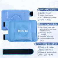 Bio-Gel de Compression pour les genoux, anti-douleur, chaud et froid, réutilisable, pour les blessures aux jambes