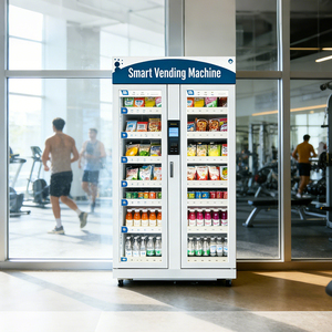 Distributeur automatique de snacks GS grande capacité <span class=keywords><strong>en</strong></span> acier inoxydable avec écran tactile 10 pouces, paiement par carte de crédit, réfrigération (0-10) et contrôle à distance - Product Image 4