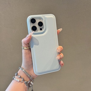 Custodia per <span class=keywords><strong>iPhone</strong></span> 17 15 14 13 12 <span class=keywords><strong>11</strong></span> Pro Max 16 Plus 17 Pro in Pelle Opaca TPU Antiurto Colore Caramella Litchi Lusso - Product Image 6