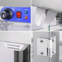 Vitrine Chauffante Commerciale en Acier Inoxydable pour Aliments, Vente en Gros Usine, Idéale pour la Restauration, les Pizzas, les Galettes, le Poulet Frit, les Hôtels