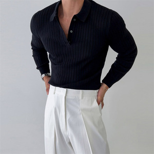 Maglione da <span class=keywords><strong>uomo</strong></span> 2026 New Jersey Henry Collar Senior anti-pilling, pullover casual a tinta unita a maniche lunghe - Product Image 3