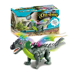 006 model hewan plastik desain baru listrik Kit mainan hewan dinosaurus realistis figur