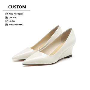 Zapatos de Tacón de Cuña para Mujer, Estilo Moderno y Sencillo, para el Trabajo, Aumentan la Estatura 5 cm, Zapatos de Negocios para Eventos Formales - Product Image 2