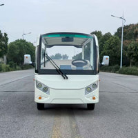 Bus électrique de tourisme 14 places avec portes, mini-bus fermé EV pour navette, tourisme et transport sur campus