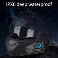 Casque audio pour moto, étanche IPX6, haut-parleur HiFi 40 mm, casque à réponse automatique pour casques intégraux / demi-casques / modulaires