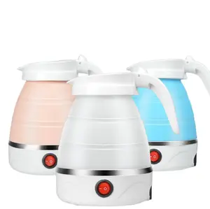 Bollitori d'acqua pieghevoli di vendita caldi caffè mini bollitore elettrico in silicone da viaggio per tè portatile da 600ml