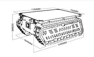 TinS-12E 600kg di carico utile di pattuglia di ispezione Robot elettrico telaio per tutti i terreni di salvataggio antincendio veicolo Robot cingolato in gomma - Product Image 6