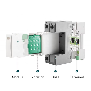 อุปกรณ์ป้องกันไฟกระชาก WRDZ WR-T2-<span class=keywords><strong>DC</strong></span> 3P 1000V <span class=keywords><strong>DC</strong></span> 20kA Imax 40kA ป้องกันฟ้าผ่าสำหรับระบบโซลาร์เซลล์และอุปกรณ์อิเล็กทรอนิกส์ T1 275V - Product Image 5