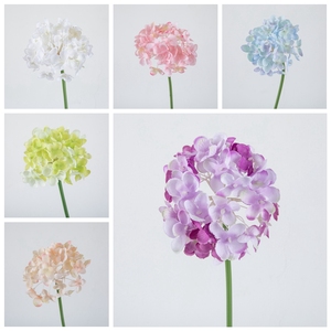 Fiori artificiali all'ingrosso di seta ortensie da sposa finto fiore per la decorazione della festa di nozze, acquerello ortensie Bouquet di fiori - Product Image 4