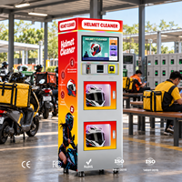 Peralatan Pembersih Helm Otomatis Stasiun Kebersihan Sepeda Motor Layanan Mandiri dengan Pemantauan Penjualan Berbasis Cloud