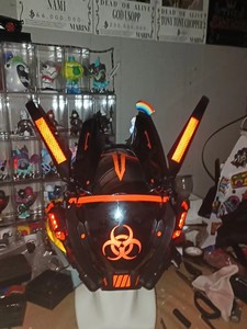 Masque brillant cyber-punk Cosplay, masque Shinobi, hippopotame, déguisement Halloween, fête, cool play, cadeau - Product Image 2