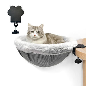 लक्जरी ठोस पैटर्न बिल्ली घोंसला मजबूत और आरामदायक नरम गोल डेस्कटॉप बिस्तर प्यारा डिजाइन पालतू हैममॉक - Product Image 3