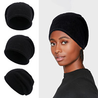 Bonnet de voyage exclusif transfrontalier pour femme, style européen/américain, chaud, surdimensionné, en tricot plat, mélange de laine, couleur unie, collection automne/hiver