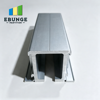 Rail de plafond en aluminium robuste pour cloison mobile avec double support à roulettes