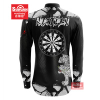 Vêtements de sport sublimés personnalisés avec fermeture éclair et boutons pour hommes et femmes, maillot de fléchettes