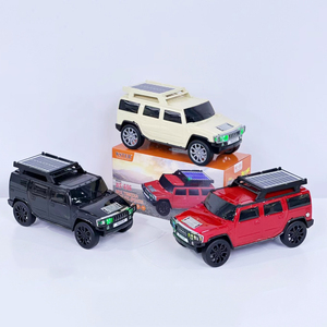 WS-696 5W太陽エネルギーHUMMER H5デザインポータブルステレオTWS USB TF AUXワイヤレスベースカラオケブルー歯スピーカーラジオ付き - Product Image 6