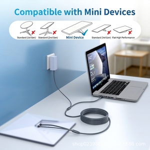 สายเคเบิลเครือข่ายอีเธอร์เน็ต RJ45 LAN แบบกันน้ำ Gen4 Satellite ขนาด 2in2 พร้อมสายไฟ DC ตัวผู้สำหรับต่อขยาย Starlink Mini - Product Image 3