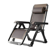 Chaise de camping et de pêche pliante et inclinable pour la sieste, avec dossier, en métal, portable, pour la maison, l'extérieur et la plage
