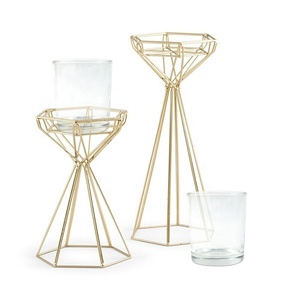Tall Gold Plating Geometric <b>Candle</b> <b>Holder</b> New Design Hot Selling New Style Best Selling Luxury Home Decorative <b>Candle</b> <b>Holder</b> - Product Image 2