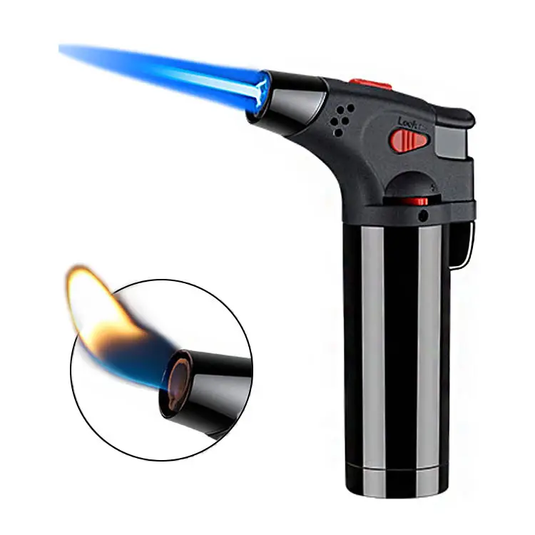 Moxibustion cigar special spray gun lighter lock fire elbow transparent plastic welding gun straight into windproof lighter