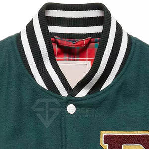 Nouvelle veste de baseball pour homme de qualité supérieure, logo brodé personnalisé, col montant pour l'hiver, style veste avec poche pour homme - Product Image 5