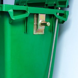 660L Four <b>Wheel</b> Plastic Trash Can With Pedal Outdoor HDPE Rectangular Waste <b>Bin</b> For Sanitation Street Use - Product Image 5