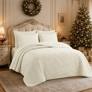 Colcha de Tamaño Europeo, Color Sólido, Algodón Puro, Steppdecke, Narzuta, Pikowana, Juego de Tres Piezas, <span class=keywords><strong>Boutis</strong></span> Transfronterizo, Minimalista - Product Image 1
