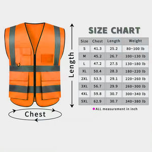 Gilet en coton respirant direct d'usine réfléchissant haute visibilité équipement de sécurité personnalisable pour les travailleurs de la construction Logo inclus - Product Image 3