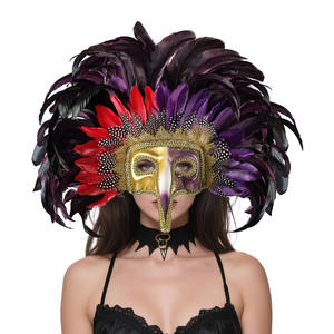 Роскошная маска из ПВХ с цветочным узором 45x60 см для вечеринок на Хэллоуин, венецианского карнавала, аксессуар для парных костюмов - Product Image 6