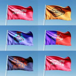 Drapeau personnalisé 3x5 pieds double face 100% polyester 2 œillets Impression sérigraphique Durable Imperméable Écologique - Product Image 3