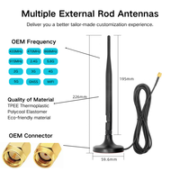 Antenne amplificatrice de signal 4G LTE 700-2700 MHz large bande, antenne cellulaire externe pour routeur, modem, passerelle, OEM personnalisé