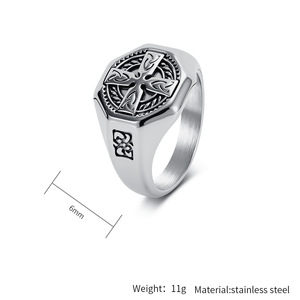 Bague Nœud Éternel Croix <span class=keywords><strong>Celtique</strong></span> Nordique pour Homme, Bijou Artistique Rétro Tendance Anti-ternissement en Acier Inoxydable MGJZ317 - Product Image 6