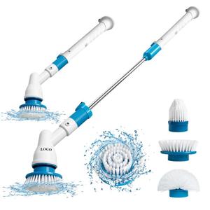 0728 1200mah Cordless Cleaning Brush Abs Silicone Splash-proof Floor <b>Scrubber</b> for Window - Product Image 3