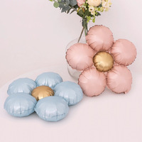 Ballon en aluminium à motif floral mat pour la décoration de la fête d'anniversaire de bébé, de la fête des enfants, ou de la décoration de la salle de mariage