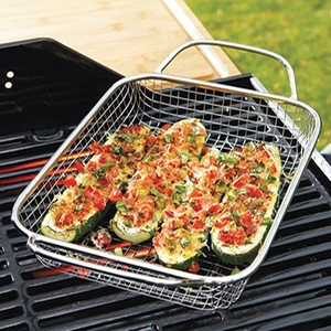 Filets rectangulaires et ronds pour <span class=keywords><strong>barbecue</strong></span> d'extérieur avec poignées Filets en treillis métallique de style coréen et japonais - Product Image 5