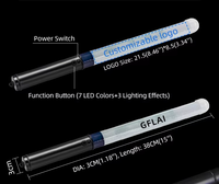 Stylo lumineux en forme de cœur à une seule couleur, fait à la main, en ABS+PVC, design moderne, pour les cadeaux de fête