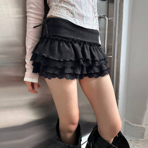 Women Bow Trim Knit Tiered Mini <b>Skirt</b> Solid Color Y2K Style Casual Summer Ladies Fashion <b>Skirt</b> - Product Image 2