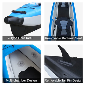 Kayak gonflable simple à deux places, dérive, nouveau, Design chinois, 2020 - Product Image 4