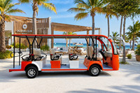 Mini-bus navette électrique 14 places pour visites touristiques, parcs à thème, mariages et événements, moteur 4kW, 30 km/h, capacité de montée personnalisée de 25 %
