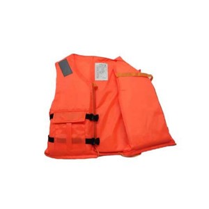 Gilet de <span class=keywords><strong>sauvetage</strong></span> en tissu Oxford orange pour adultes Gilet de <span class=keywords><strong>sauvetage</strong></span> marin anti-inondation pour hommes et femmes - Product Image 3