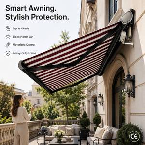 Toldo Retráctil Motorizado con Control Remoto para Balcón y Jardín, Protección Contra la Lluvia, ¡Oferta! Sin Reseñas - Product Image 1