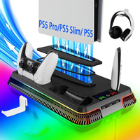 Station de charge rapide de haute qualité pour manettes, support de refroidissement et de charge pour console de jeu PS5 Slim / Pro
