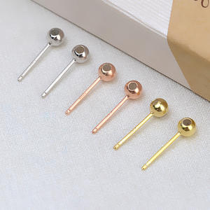 Boucle d'oreille en argent Wenchi S925 avec crochet long fermé, accessoires de bijoux en perles DIY, semi-finis, pièce personnalisée 16020 - Product Image 1